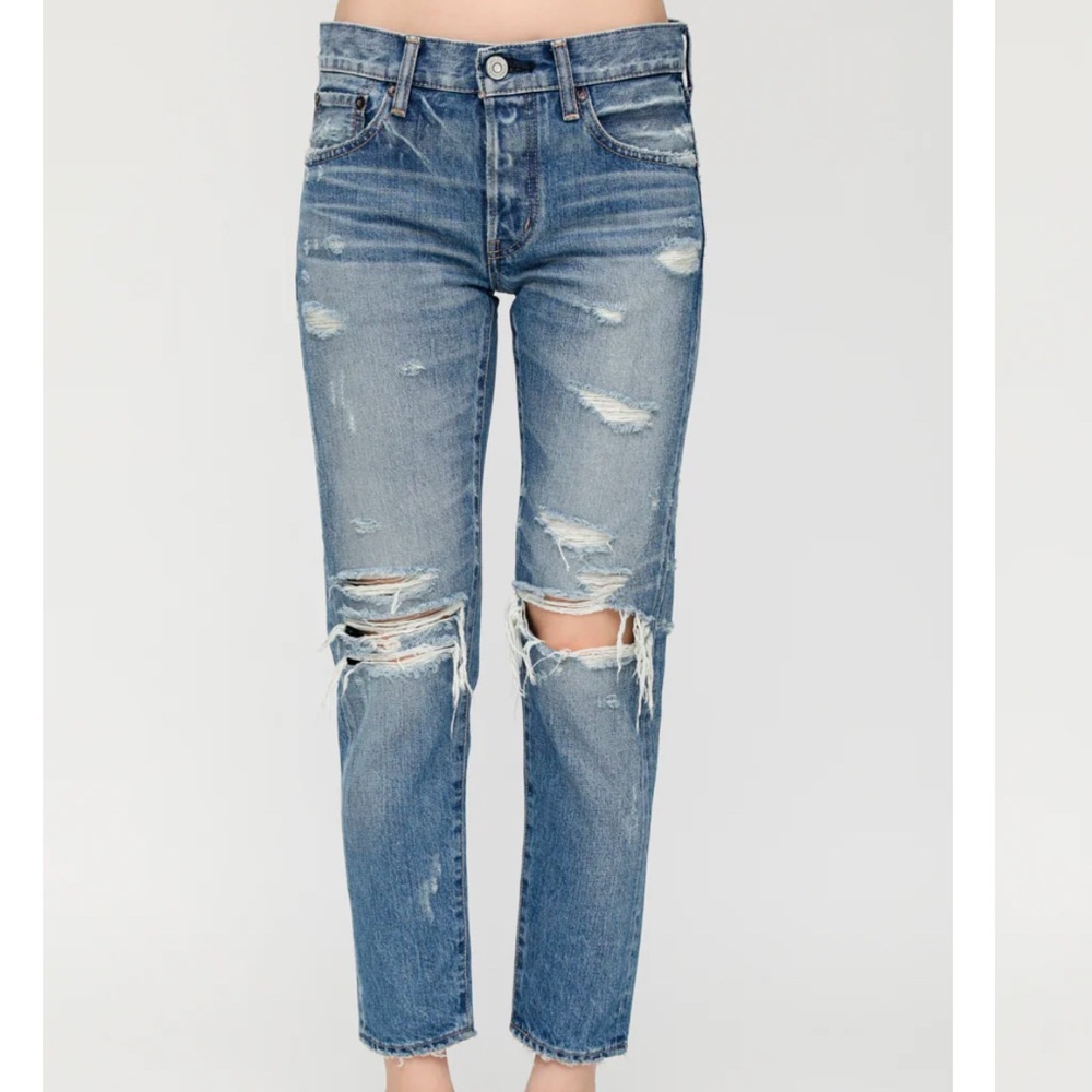 Women's Distressed Blue Jeans
